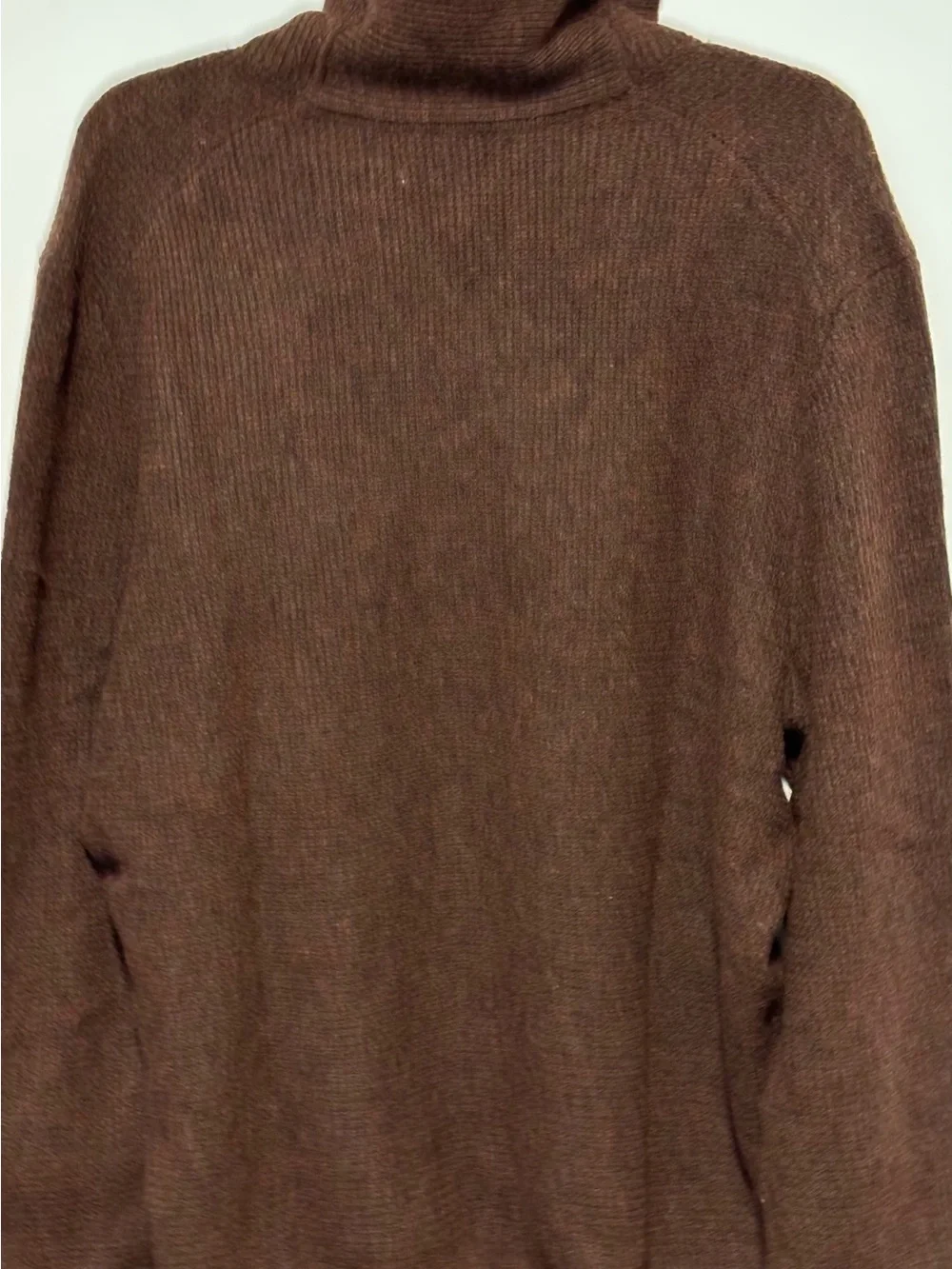 Joseph Abboud Men's Brown Crewneck Shawl Sweater